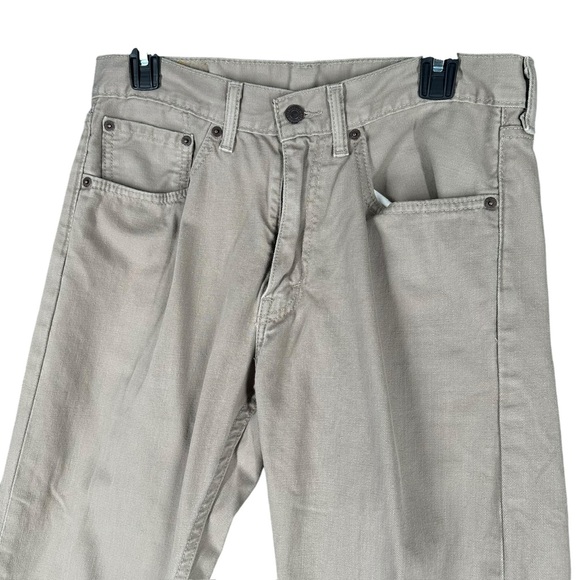 Levi’s Men’s 31x30 Jeans Taupe 505 Regular Fit Denim White Tab Preppy 2015 - Picture 4 of 13